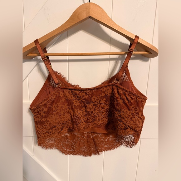 aerie Rust Lace Bralette Womens XL with Adjustable Straps - Picture 4 of 8